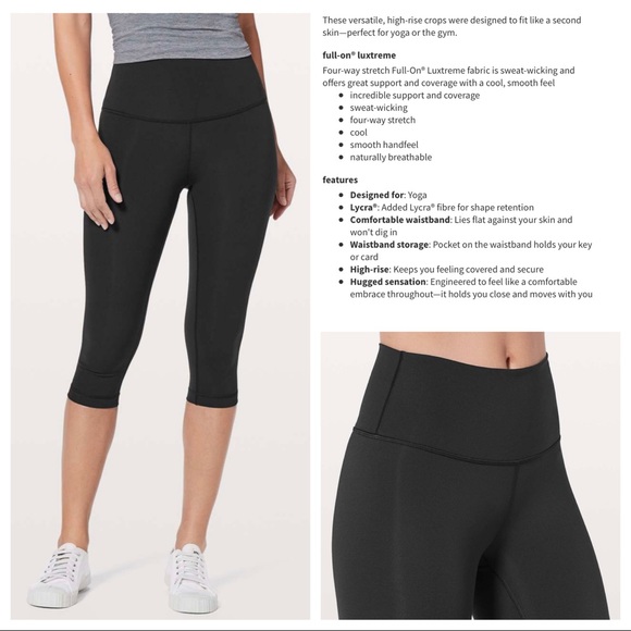 Lululemon Wunder Under HiRise Crop Luxtreme 6 - Picture 2 of 9